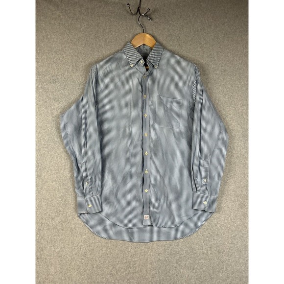 Vineyard Vines Shirt Mens Large Blue Gingham  Murray 100% Cotton Button Down - Picture 1 of 9